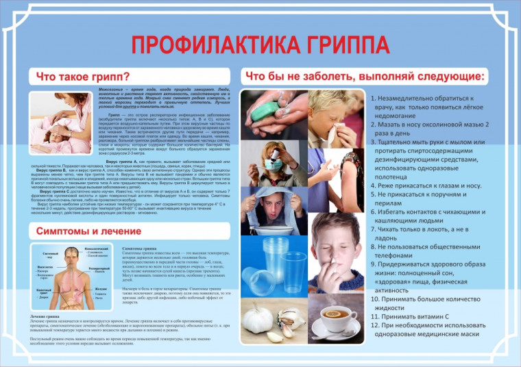 "Горячая линия" по вопросам профилактики гриппа и ОРВИ.
